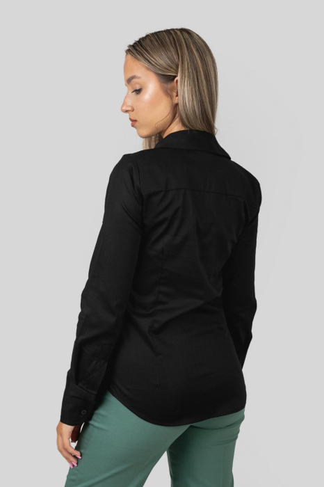 Camasa office neagra cu nasturi [3]