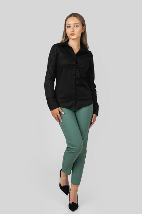 Camasa office neagra cu nasturi [4]