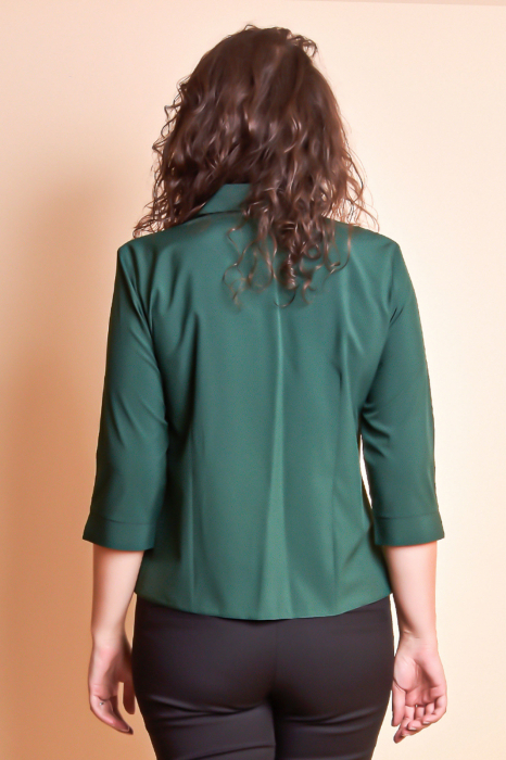 Camasa verde cu pliuri pe rever [7]