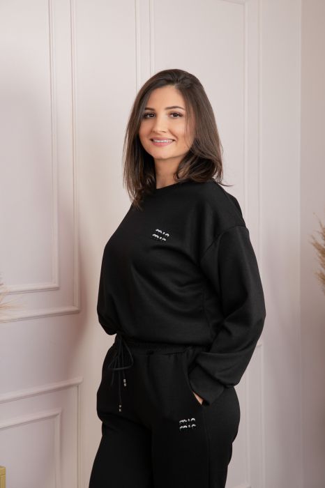 Compleu dama casual-sport negru cu pantaloni Leanne [2]