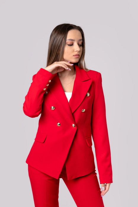 Compleu rosu cu sacou si pantaloni [3]