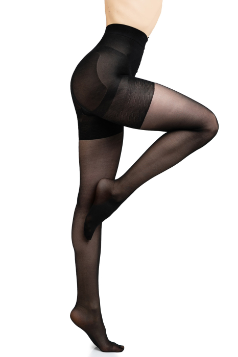 Dres dama modelator Fiore Medica Press Up Black 20 DEN