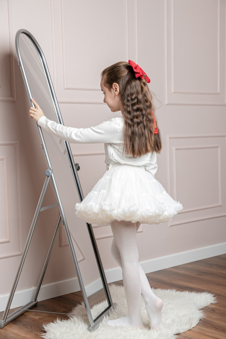 Dres fetite Terri Mimi White Fluturasi 40 DEN [3]