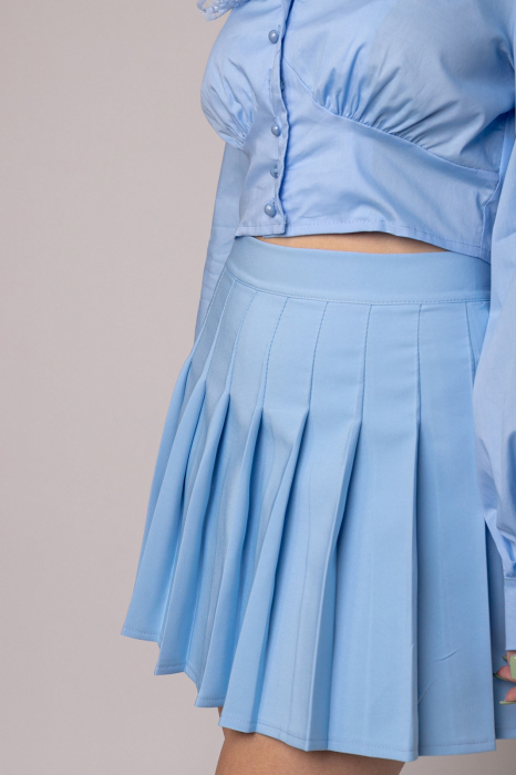 Fusta mini plisata bleu [2]