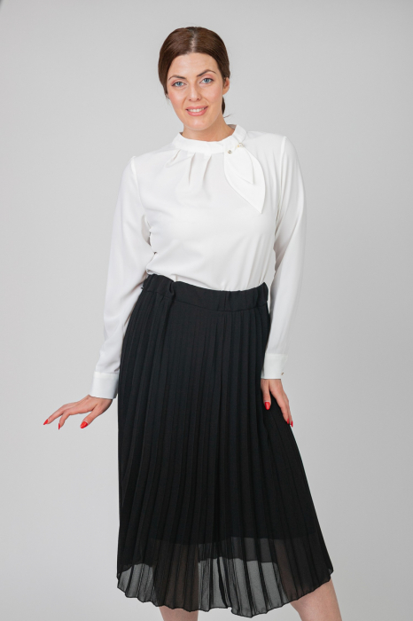 Fusta neagra din voal cu elastic in talie [2]