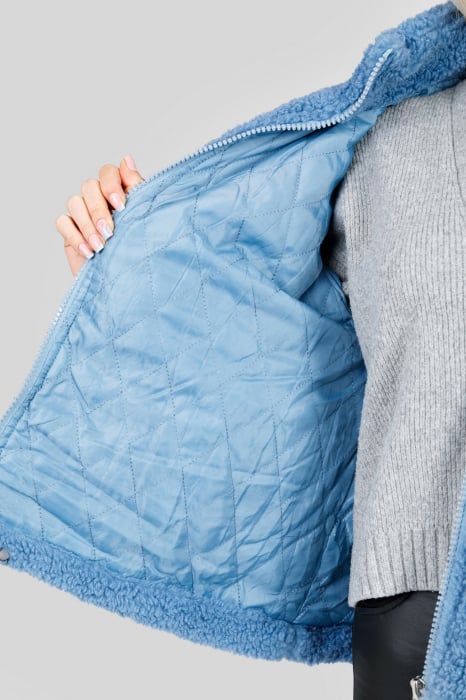 Geaca bleu din blanita sintetica [2]