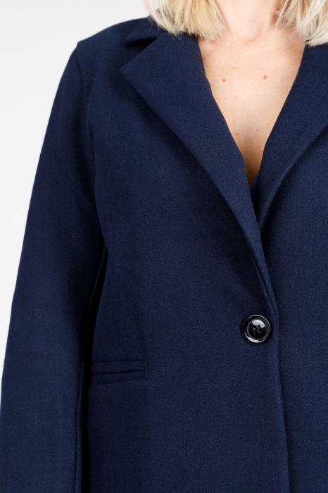 Palton elegant bleumarin cu un nasture [2]