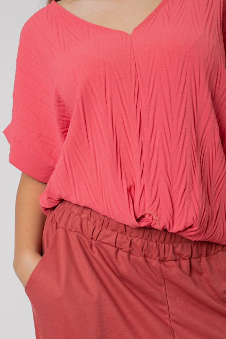 Pantaloni caramizii casual cu buzunare [2]
