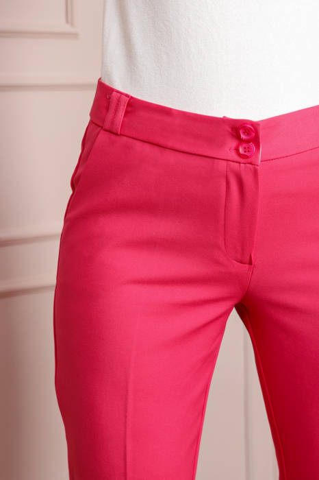 Pantaloni eleganti ciclam cu buzunare functionale [3]