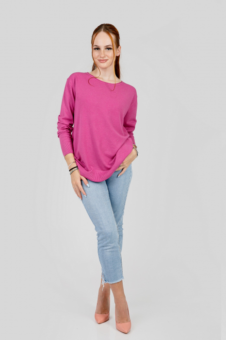 Pulover ciclam cu fir stralucitor [4]