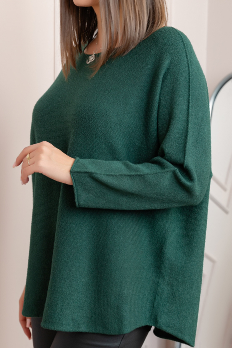 Pulover lejer Bailey cu maneci fluture - Verde [2]