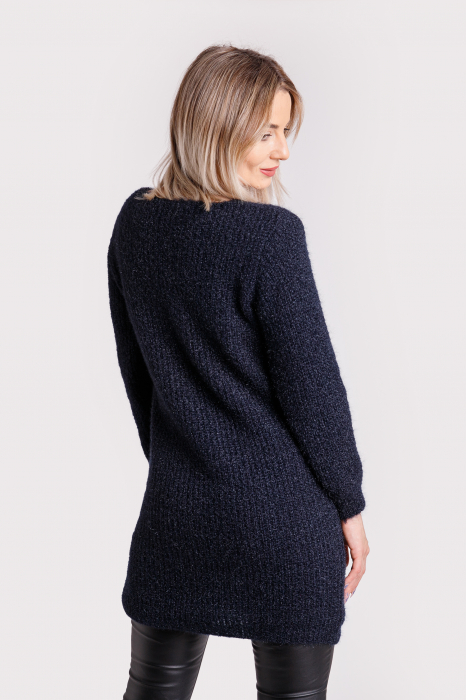 Pulover pufos bleumarin tip rochie [3]