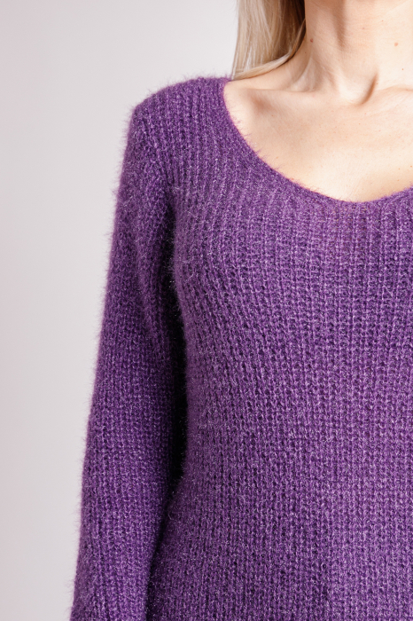 Pulover pufos mov tip rochie [2]