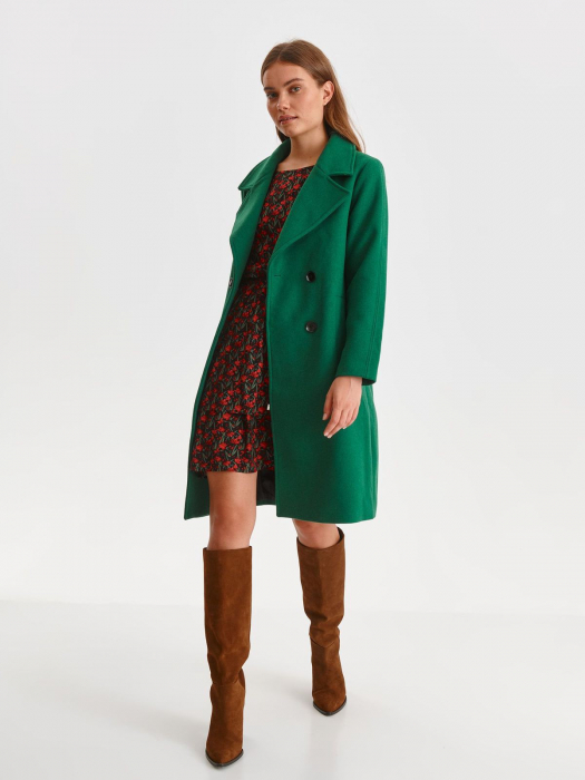 Rochie cu volane si imprimeu floral rosu si verde [6]