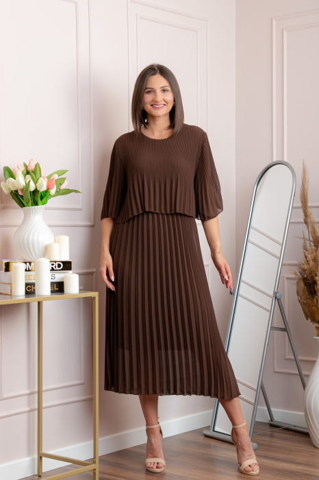 Rochie eleganta plisata Arielle - Maro [4]