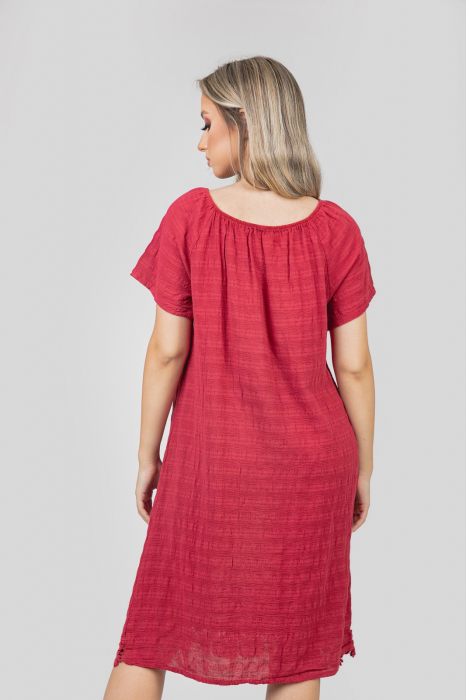 Rochie grena cu aplicatii florale [4]