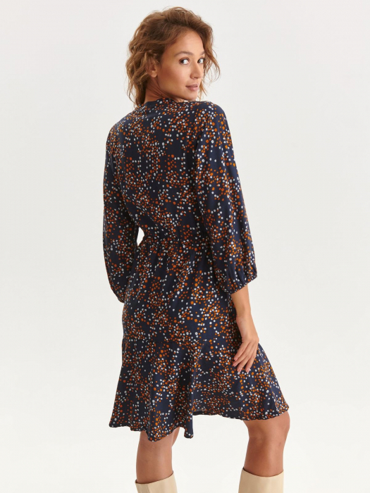 Rochie midi cu maneca lunga si picatele colorate [4]