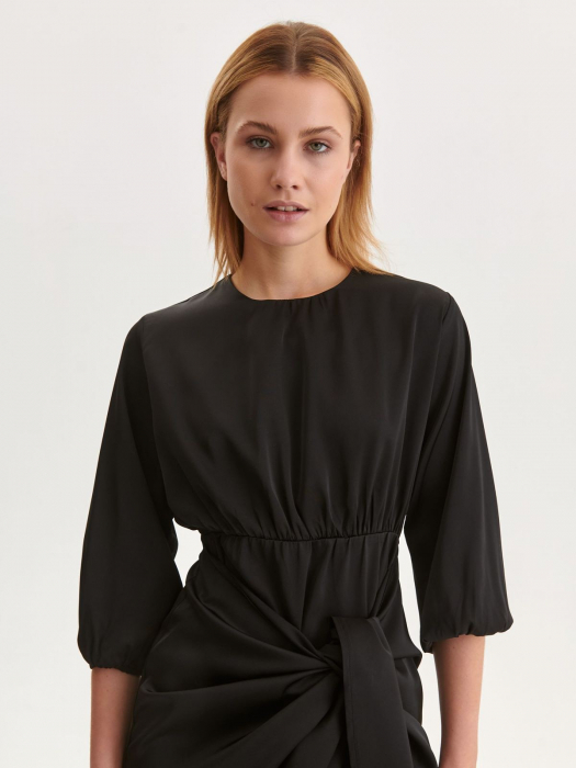 Rochie midi neagra cu funda petrecuta [3]