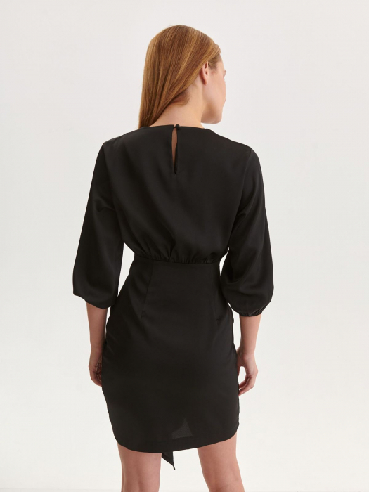 Rochie midi neagra cu funda petrecuta [6]