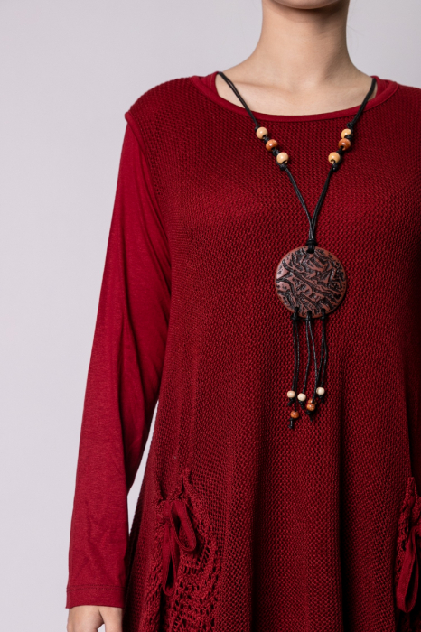 Rochie visinie boho chic cu baza asimetrica [2]