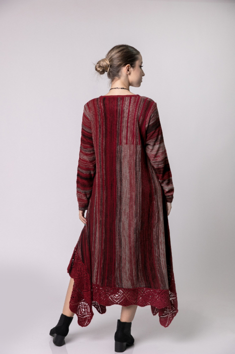 Rochie visinie in degrade boho chic cu baza asimetrica [4]
