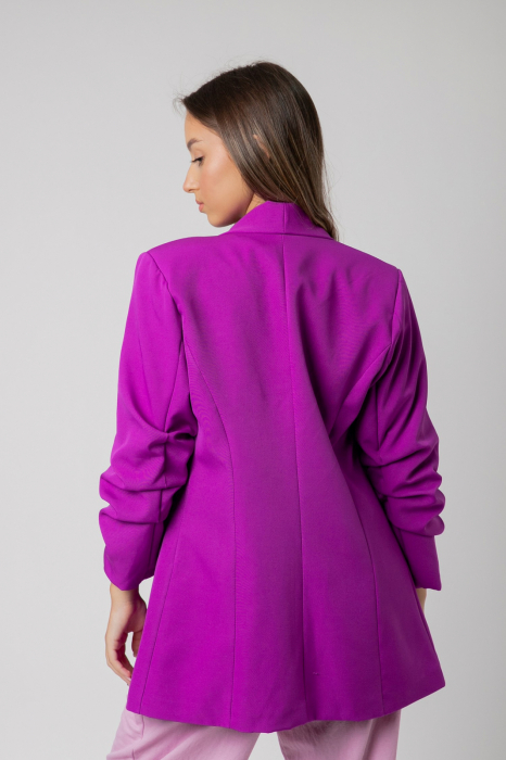 Sacou ciclam cu maneci incretite [3]