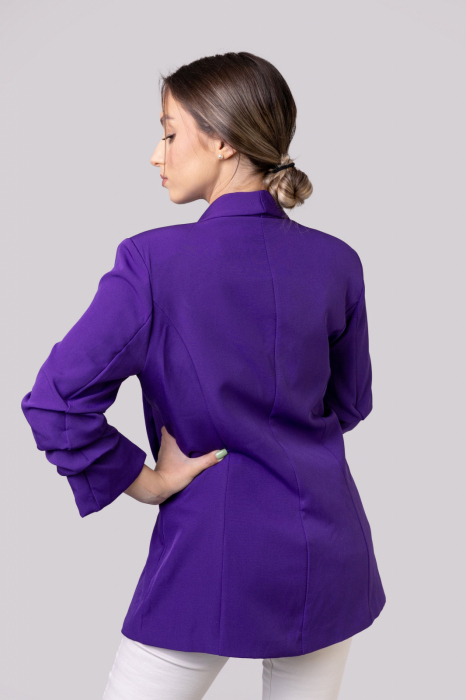 Sacou mov cu maneci incretite [3]