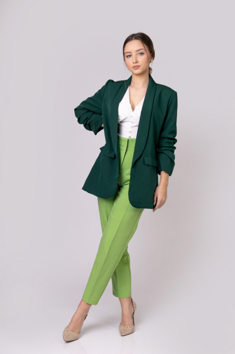 Sacou verde cu maneci incretite [5]