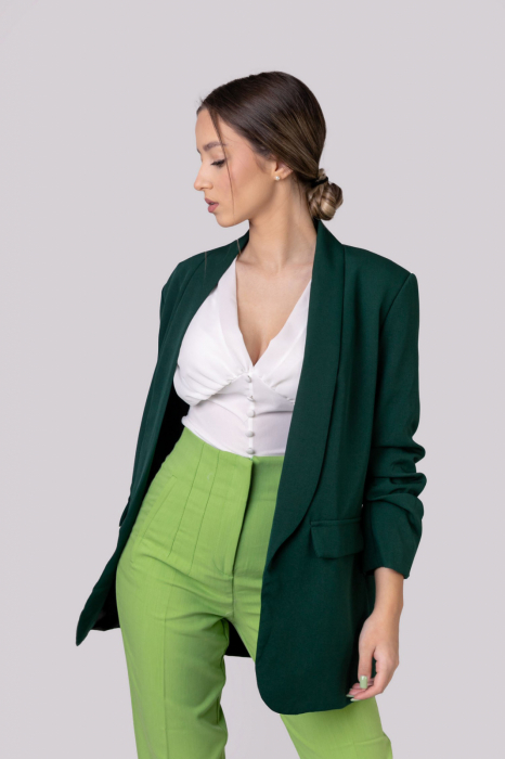Sacou verde cu maneci incretite [3]