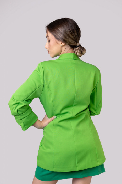 Sacou verde praz cu maneci incretite [3]