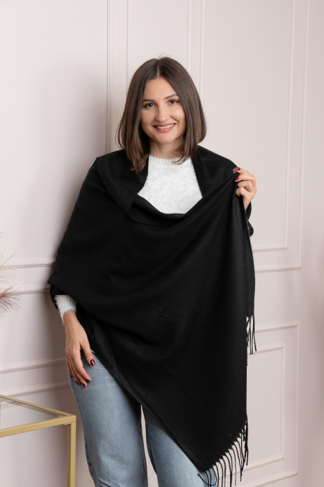 Sal dama negru cu franjuri Farrah [4]
