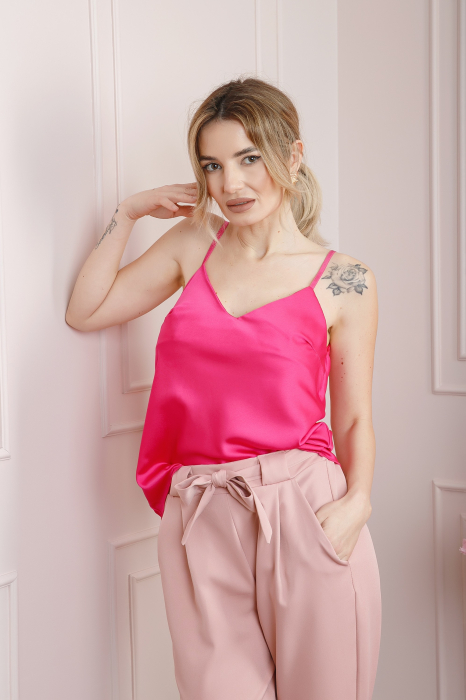 Top ciclam elegant cu bretele reglabile [3]