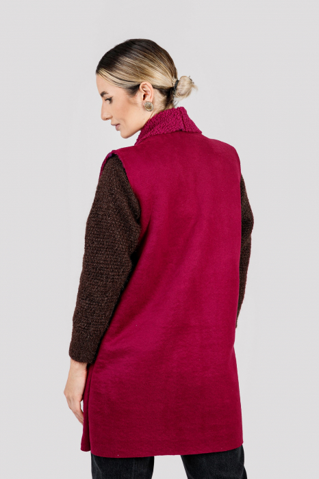 Vesta tip cojoc visinie cu buzunare aplicate [3]