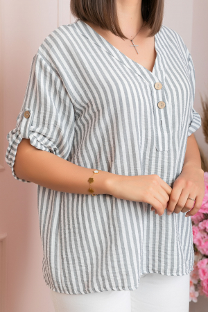 Bluza casual Freya cu dungi gri [1]