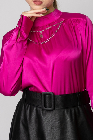 Bluza ciclam eleganta cu lantisor decorativ [1]