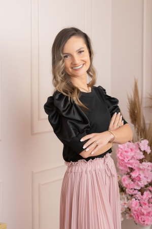 Bluza eleganta Arabella cu maneci bufante - Negru [1]