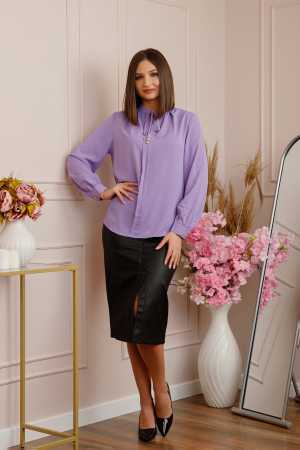Bluza eleganta Josephine cu nasturi decorativi - Mov [3]