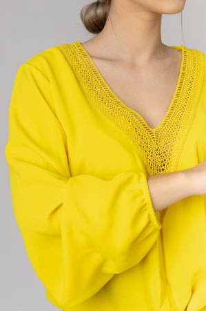 Bluza galbena cu nod in talie [1]