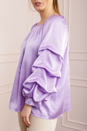 Bluza lila eleganta cu maneci bufante [1]