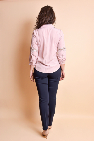 Bluza roz cu dantela pe maneca [10]