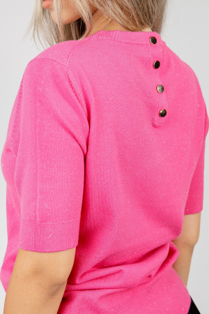 Bluza tricotata ciclam cu fir stralucitor [1]