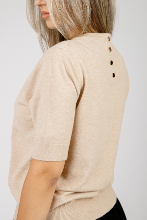 Bluza tricotata crem cu fir stralucitor [1]