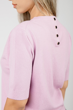 Bluza tricotata roz cu fir stralucitor [1]