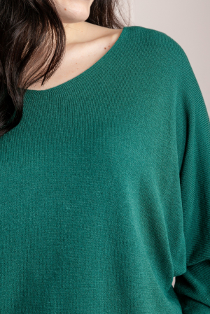 Bluza tricotata verde cu maneci liliac [1]