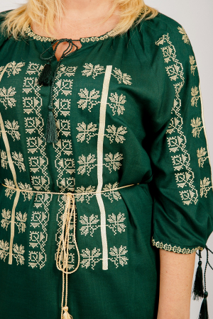 Bluza verde cu motiv geometric auriu Alice [1]