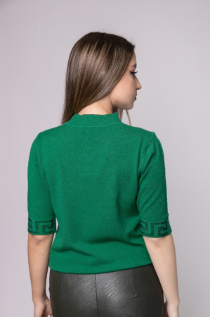 Bluza verde tricotata cu maneca scurta [3]