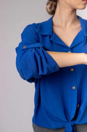 Camasa albastra cu nod in talie [1]