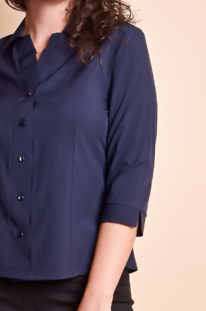 Camasa albastra cu pliuri pe rever [1]