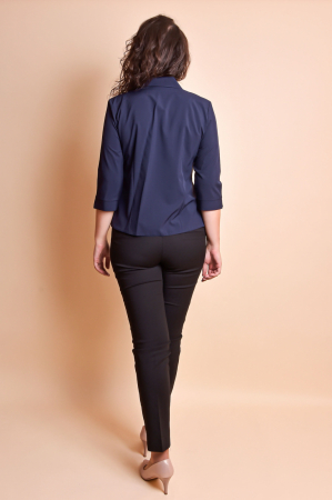 Camasa albastra cu pliuri pe rever [9]