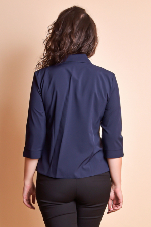 Camasa albastra cu pliuri pe rever [5]